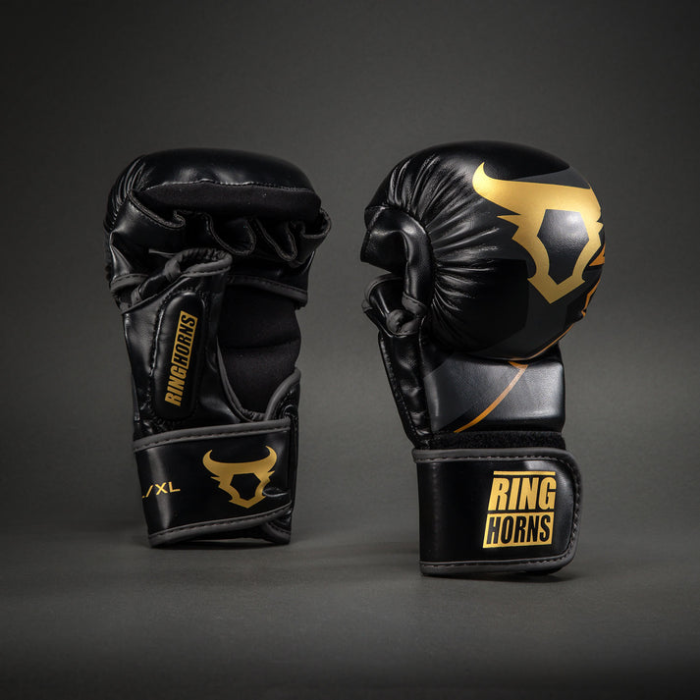 ММА Ръкавици - Ringhorns Charger Sparring Gloves - Black/Gold​